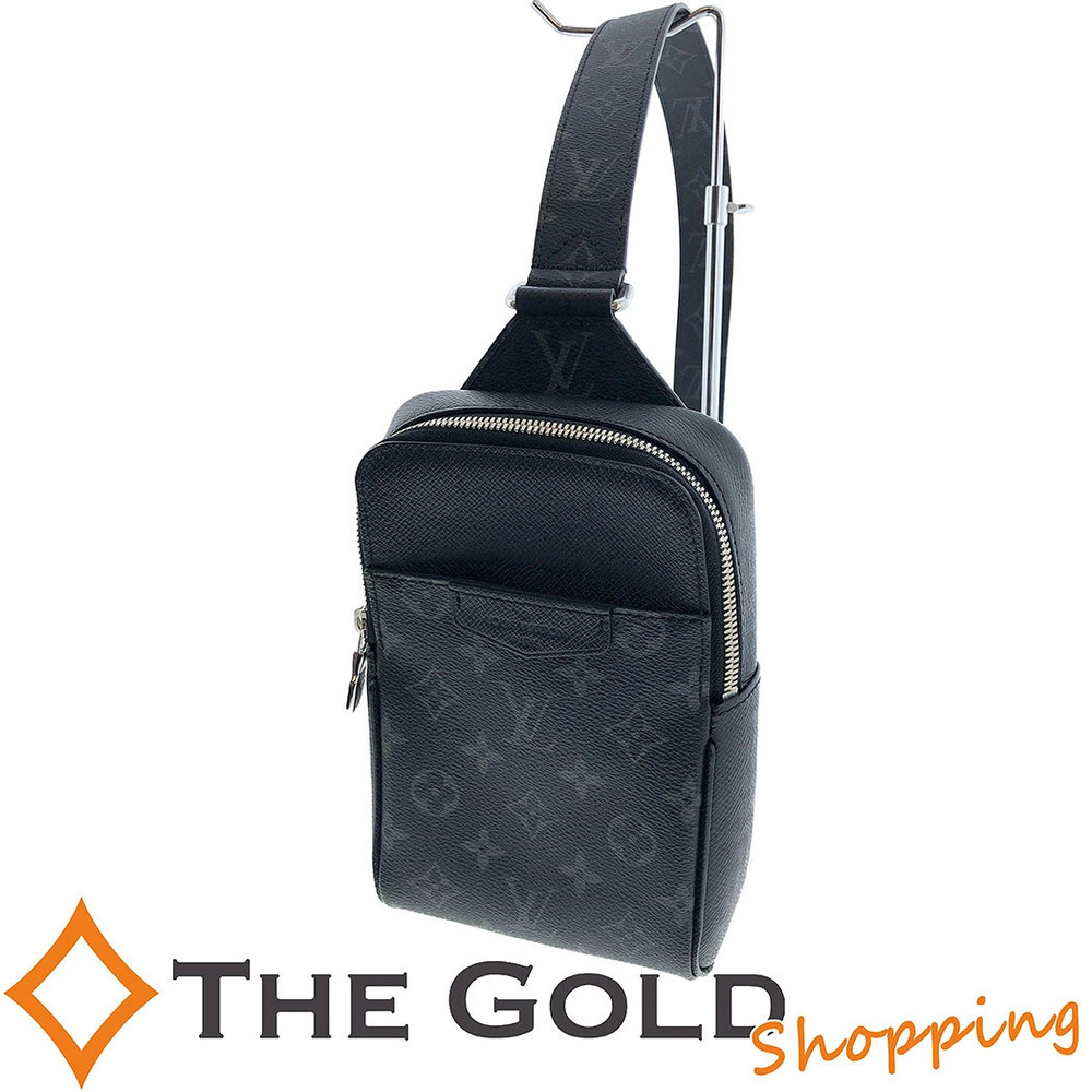 Louis Vuitton Outdoor Sling Bag Monogram Taiga Shoulder Bag Leather Noir Black